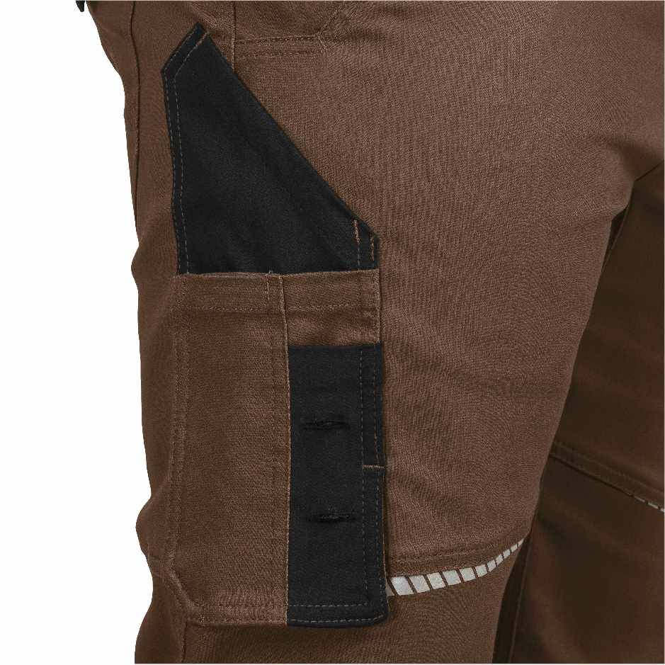 Latzhose mit Knietaschen Flex Line haselnuss-schwarz, Gr. 58 Leibwächter FLEXL2958