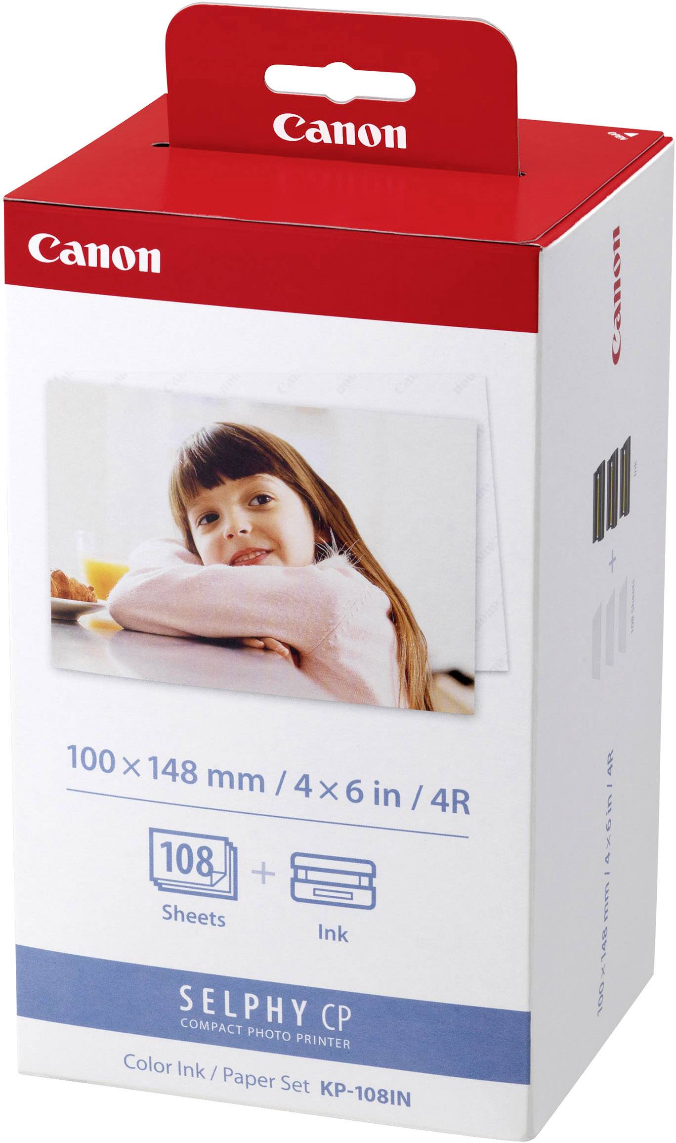 Canon Selphy Photo Pack KP-108IN 3115B001 Fotodrucker Kassette (Tinte/Papier) 108 Blatt