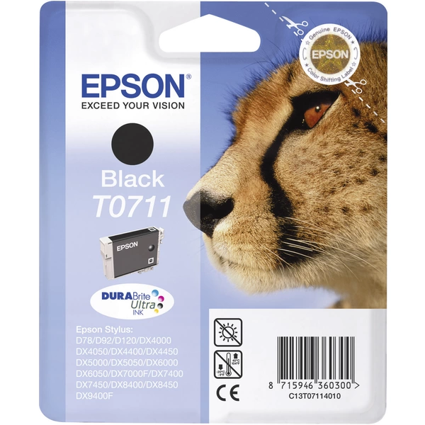 Epson Druckerpatrone T0711 Original Schwarz C13T07114011 Epson Druckerpatrone T0711 Original Schwarz C13T07114011