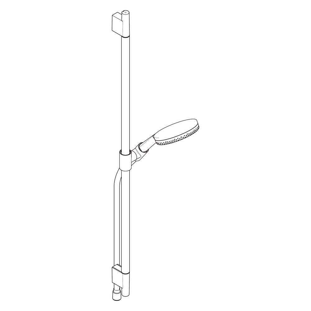 Hansgrohe Raindance Alive Select S Brauseset 125mm 7,1l/min 3jet EcoSmart, Brausestange Unica Puro 90cm, Chrom