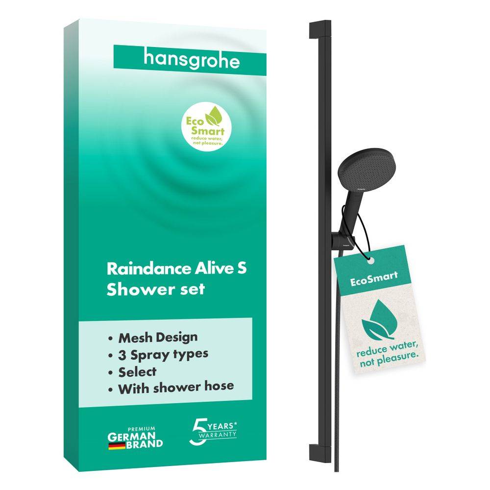 Hansgrohe Raindance Alive Select S Brauseset 125mm 7,1l/min 3jet EcoSmart, Unica E Puro 90cm, Easy Slide Brauseh.,