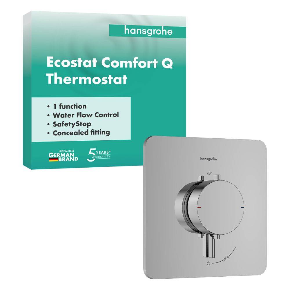 Hansgrohe Ecostat Comfort Q Thermostat Unterputz, 25,2l/min, für 1 Verbraucher, Chrom