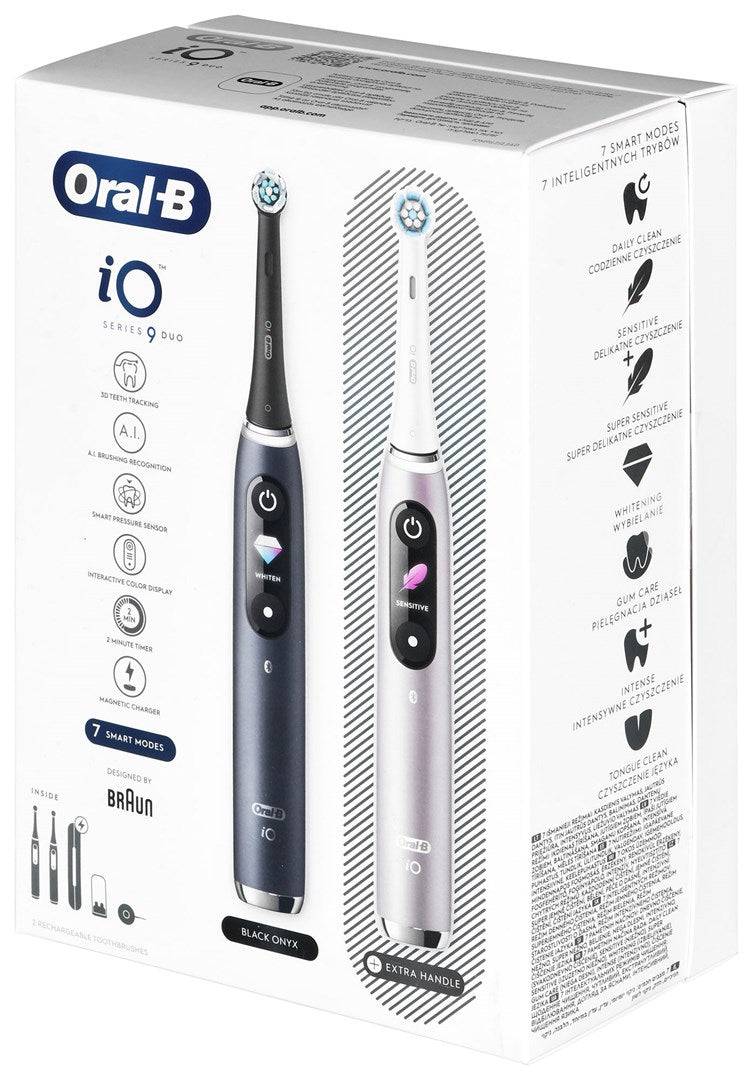 Braun Oral-B iO Series 9 Duo Black Onyx/Rose Quartz Elektrische Zahnbürste