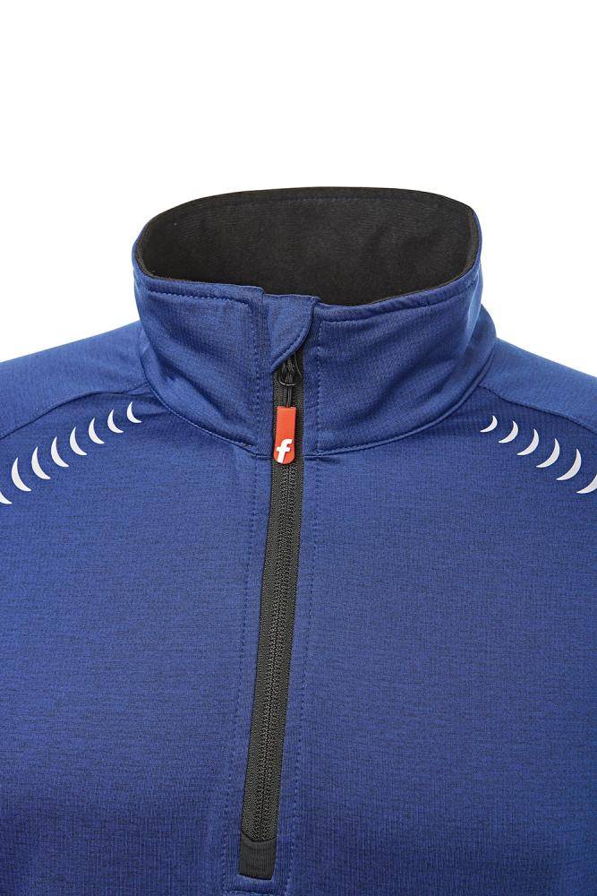 FORTIS Tech-Fleecepullover Elements kornblau/schwarzmeliert Gr. M