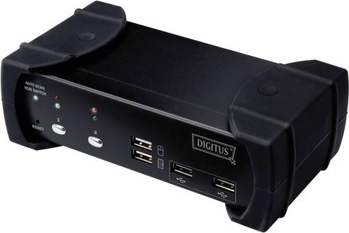 Digitus DS-12820 2 Port KVM-Umschalter DVI USB 1920 x 1200 Pixel