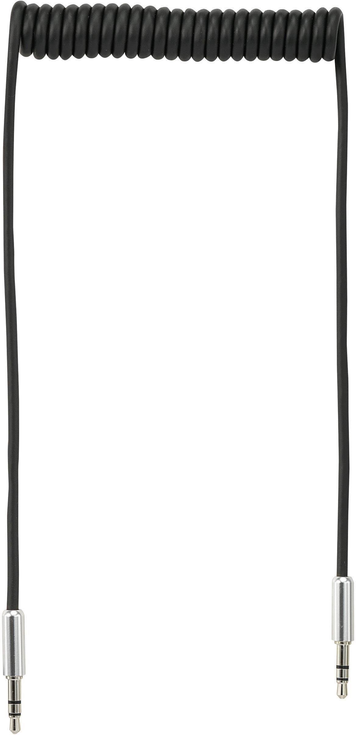 SpeaKa Professional SP-7870092 Klinke Audio Anschlusskabel [1x Klinkenstecker 3.5mm - 1x Klinkenstecker 3.5 mm] 1.00m Schwarz