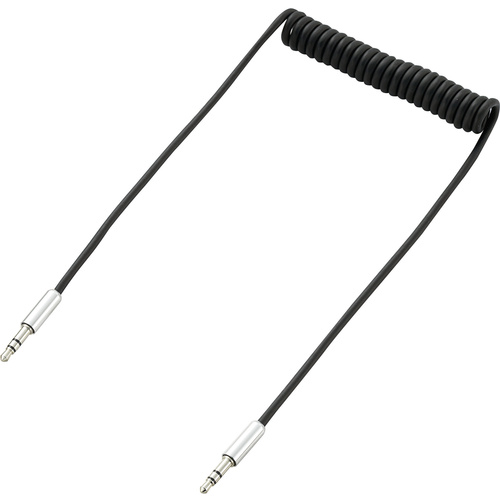 SpeaKa Professional SP-3956496 Klinke Audio Anschlusskabel [1x Klinkenstecker 3.5mm - 1x Klinkenstecker 3.5 mm] 1.00m Schwarz