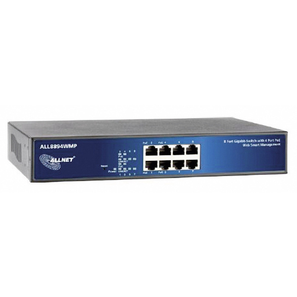 Allnet ALL8894WMP Netzwerk Switch 8 Port 1 GBit/s PoE-Funktion
