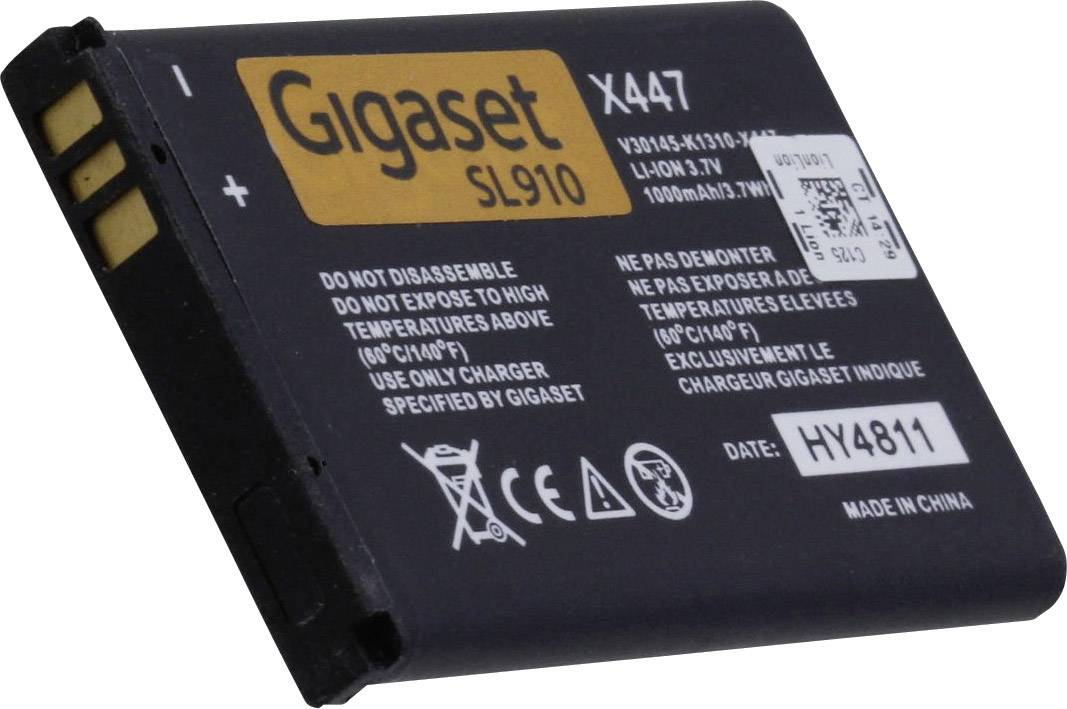 Gigaset S30852-D2370-X1 Akku SL910H Schnurlostelefon Akku Passend für Marke: Gigaset Li-Ion 3.7 V 1000 mAh