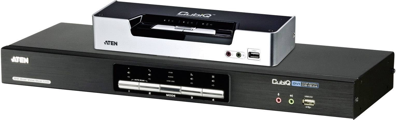 ATEN CS1642A USB-KVMP-Switch mit Dual Port für zwei DVI-Monitore