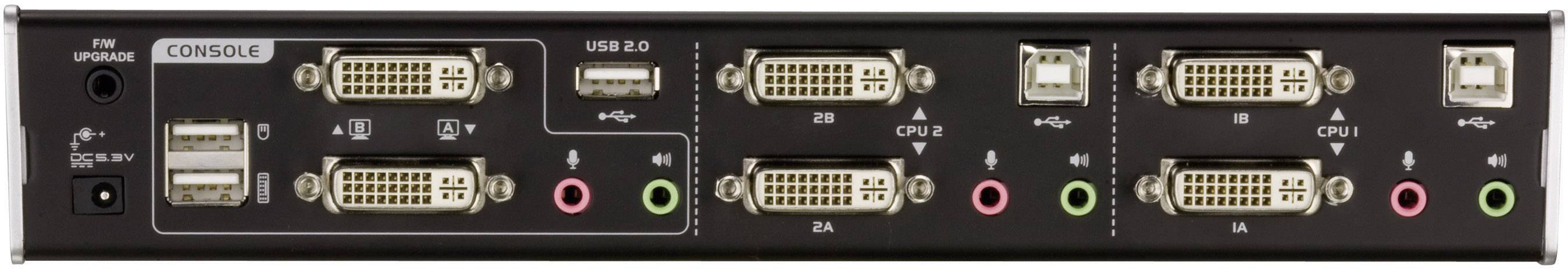 ATEN CS1642A USB-KVMP-Switch mit Dual Port für zwei DVI-Monitore