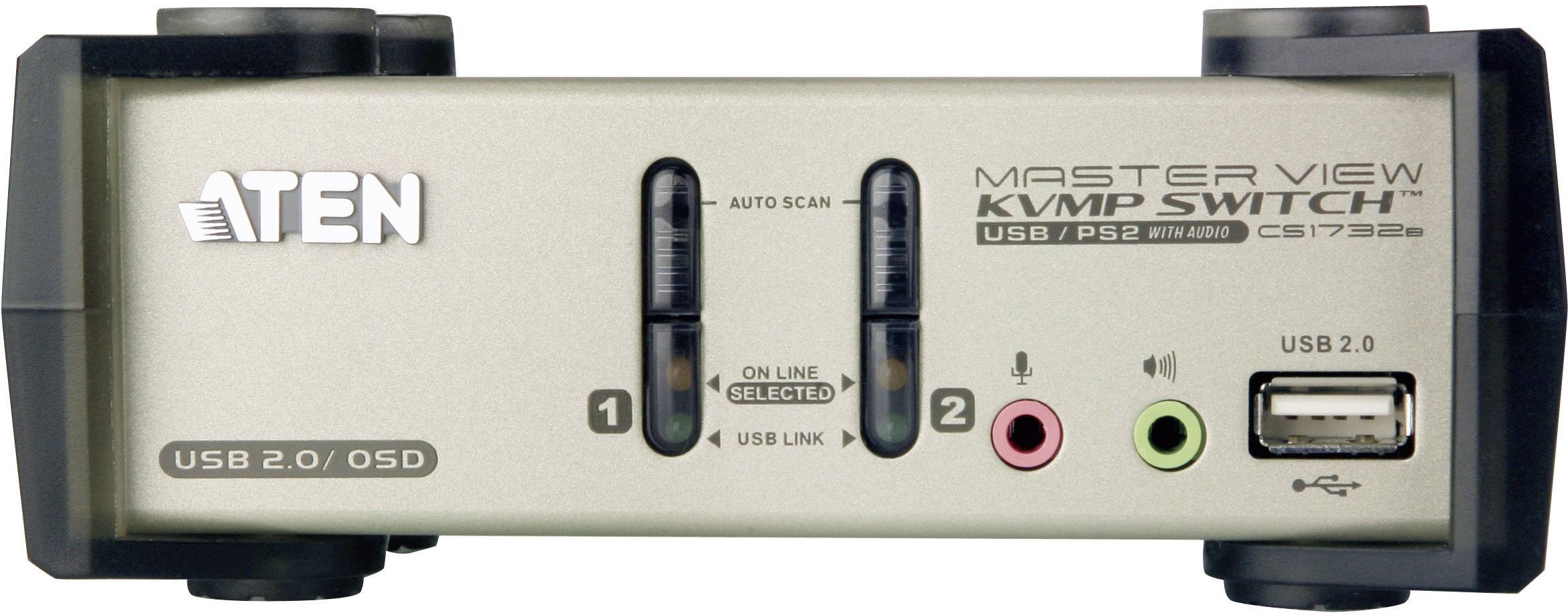 ATEN CS1732B-AT-G 2 Port KVM-Umschalter VGA USB 2048 x 1536 Pixel