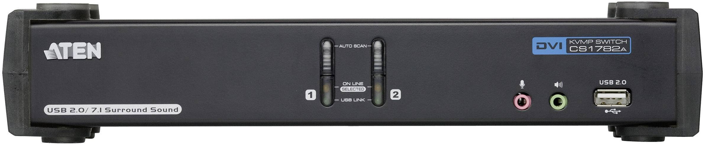 ATEN CS1782A 2 Port KVM-Umschalter DVI USB 2560 x 1600 Pixel
