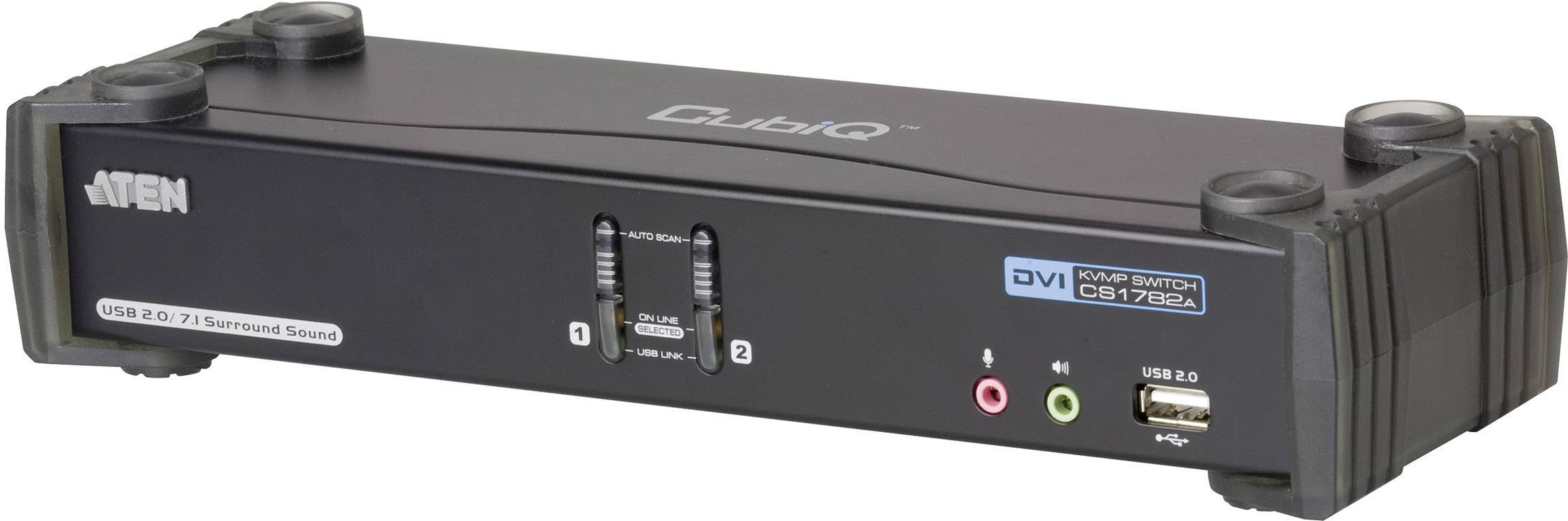 ATEN CS1782A 2 Port KVM-Umschalter DVI USB 2560 x 1600 Pixel