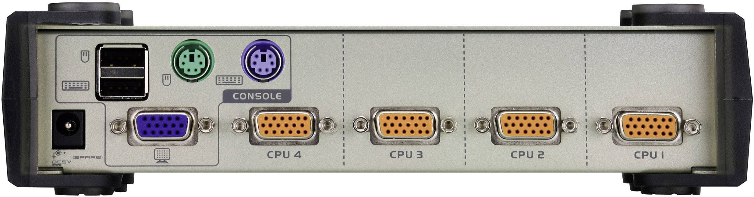 ATEN CS84U 4 Port KVM-Umschalter VGA USB, PS/2 2048 x 1536 Pixel