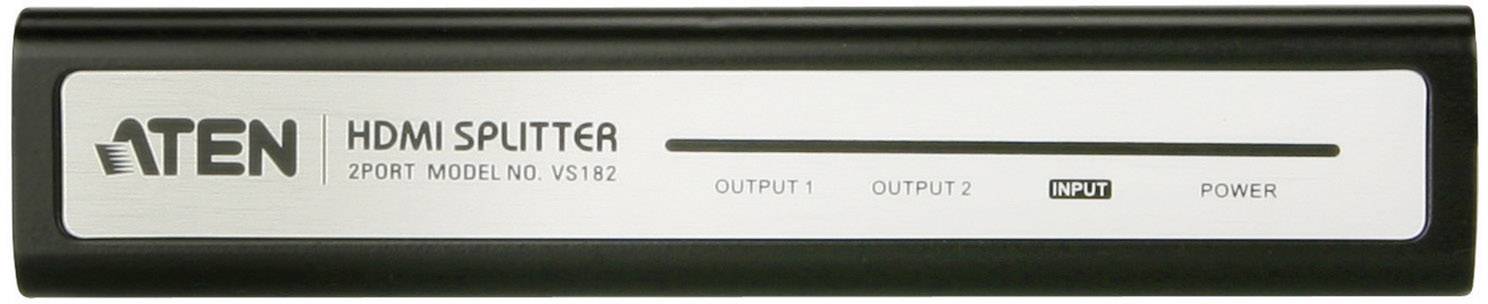 ATEN VS182A-AT-G 2 Port HDMI-Splitter 3840 x 2160 Pixel Schwarz