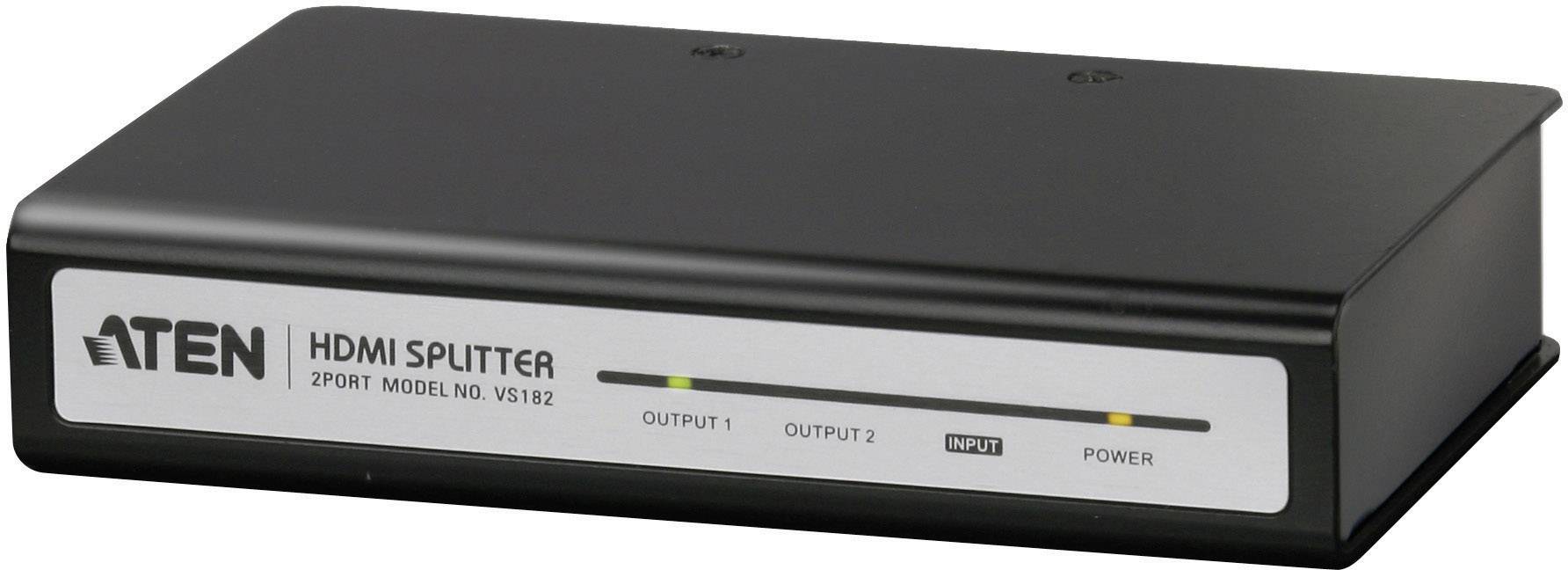 ATEN VS182A-AT-G 2 Port HDMI-Splitter 3840 x 2160 Pixel Schwarz