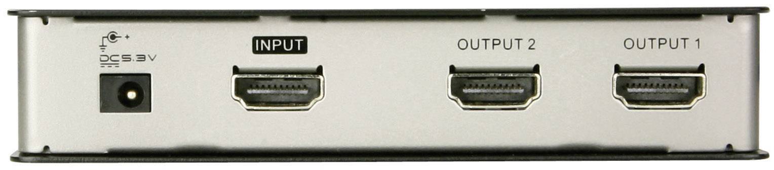 ATEN VS182A-AT-G 2 Port HDMI-Splitter 3840 x 2160 Pixel Schwarz