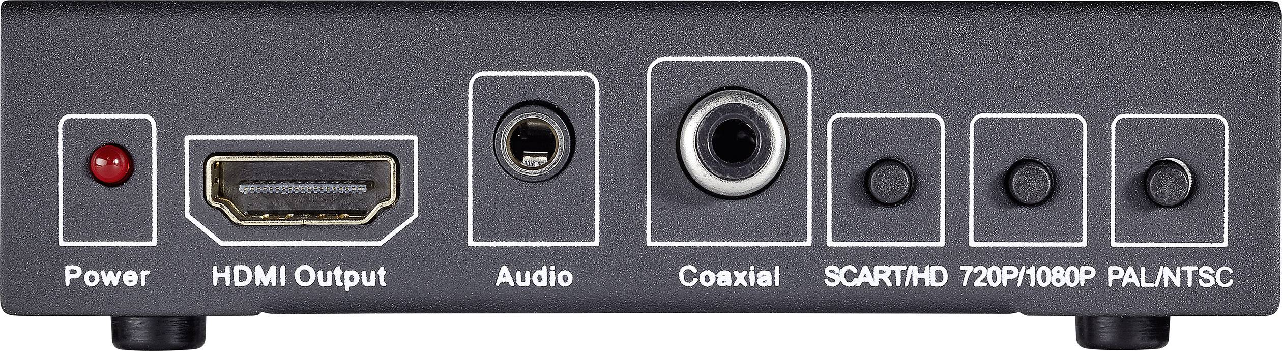 SpeaKa Professional AV Konverter SP-HD/SC-01 [SCART - HDMI, Klinke, Cinch-Digital] 1920 x 1080 Pixel