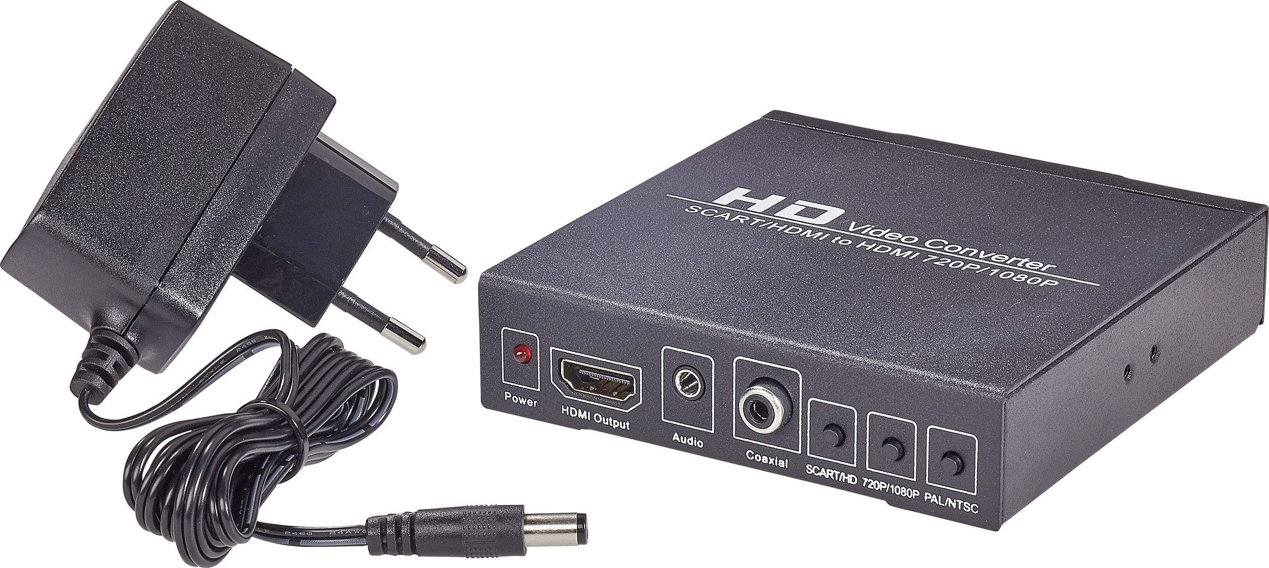 SpeaKa Professional AV Konverter SP-HD/SC-01 [SCART - HDMI, Klinke, Cinch-Digital] 1920 x 1080 Pixe