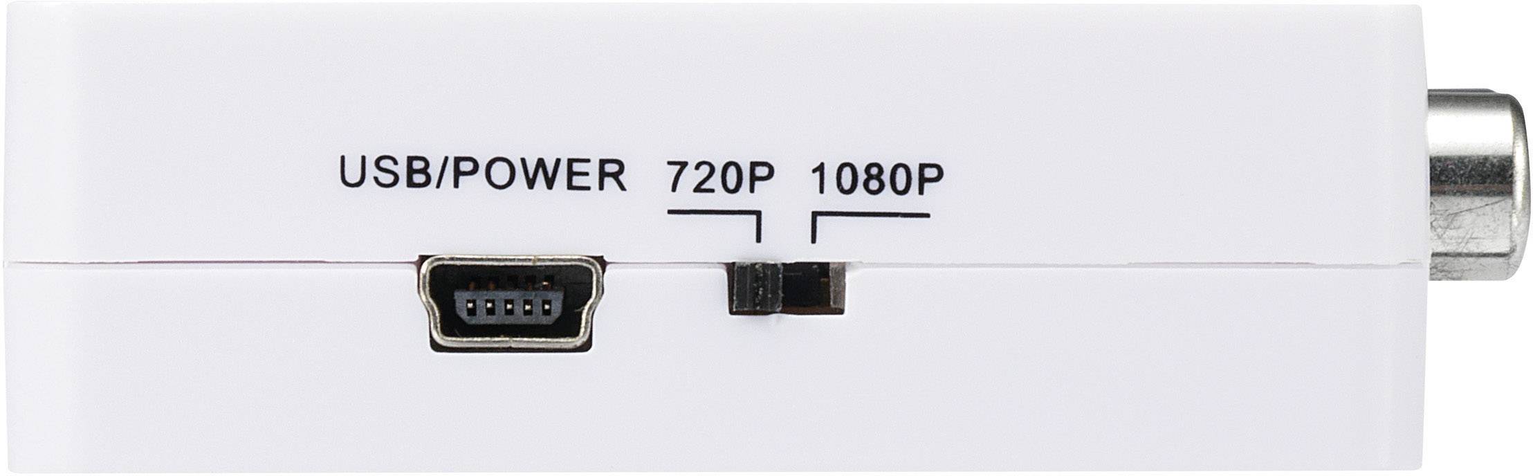 SpeaKa Professional AV Konverter [Composite Cinch - HDMI] 1920 x 1080 Pixel SP-AV2HDMI