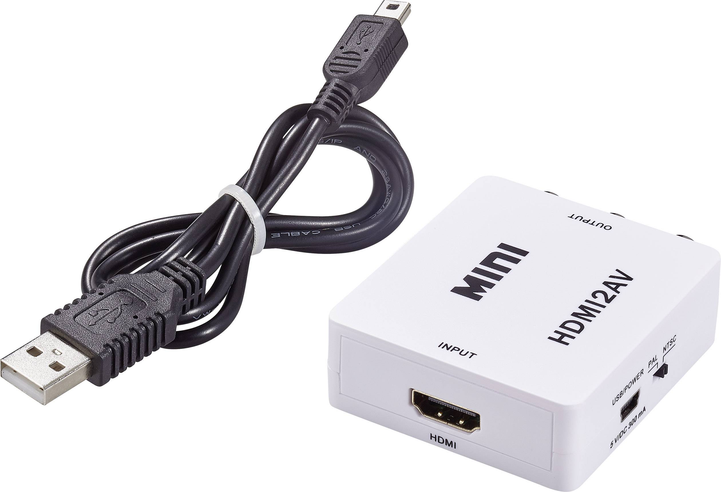 SpeaKa Professional AV Konverter [HDMI - Composite Cinch] 1920 x 1080 Pixel SP-HDMI2AV