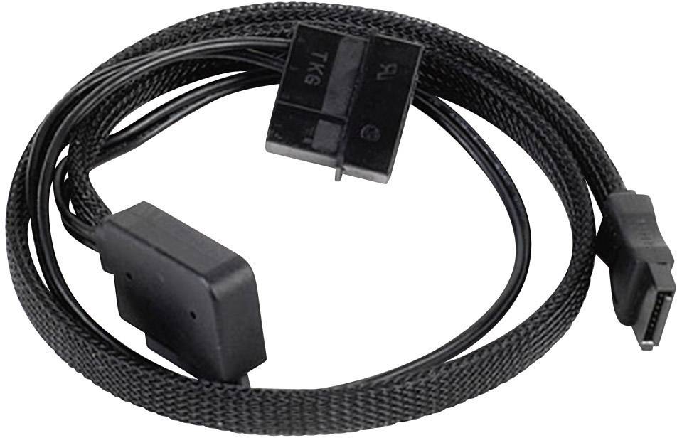 Silverstone Festplatten Anschlusskabel [1x Slimline-SATA-Kombi-Buchse 7+6pol. - 1x SATA-Buchse 7pol., IDE-Strom-Stecker 4pol.] 0.50 m Schwarz