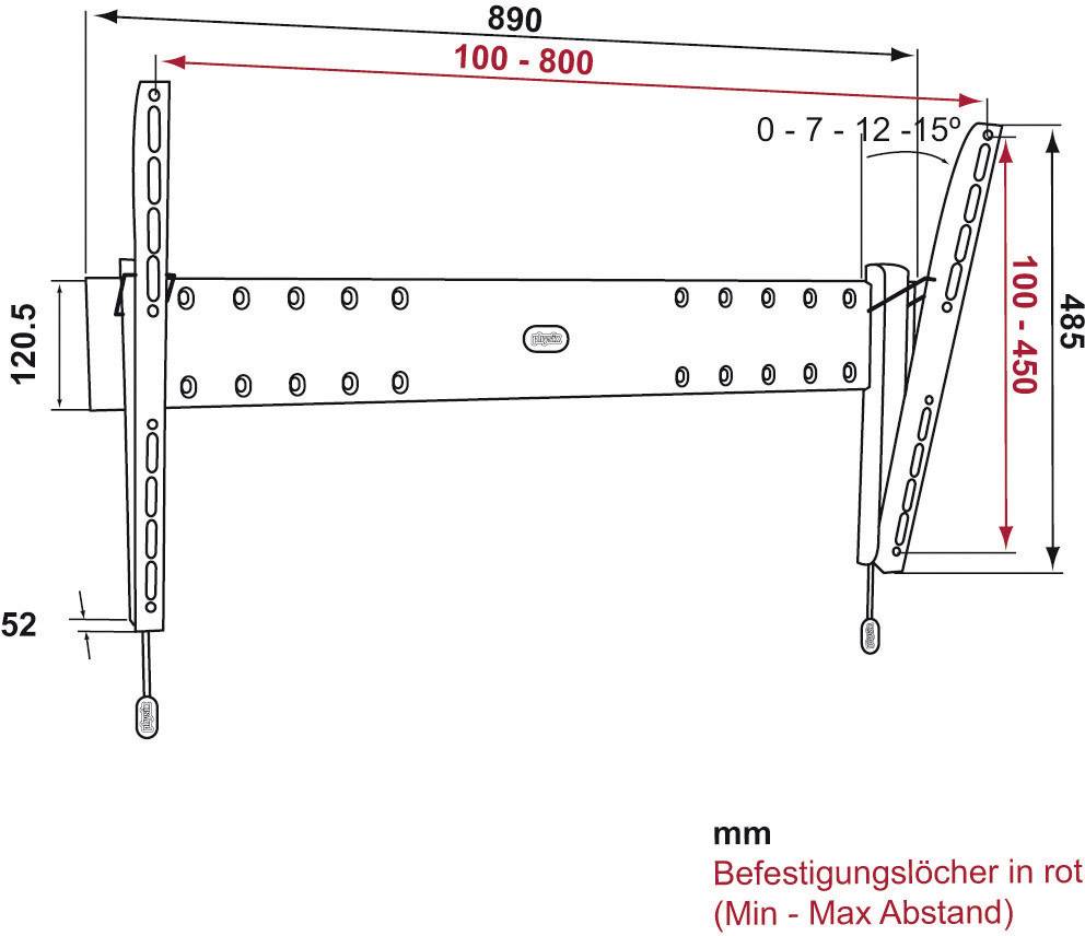 Vogel's PHW200L TV-Wandhalterung 81,3 cm (32") - 127,0 cm (50") Neigbar