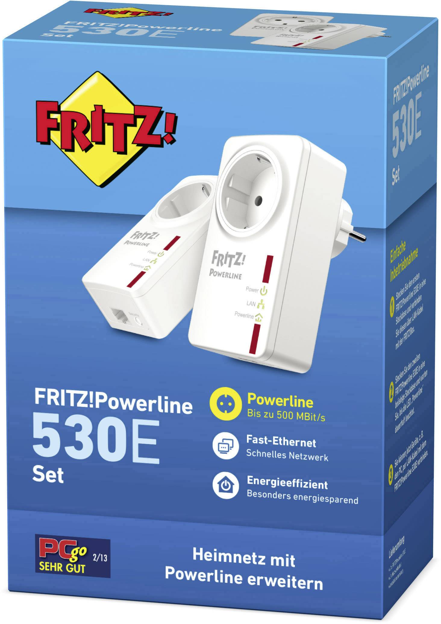 AVM FRITZ!Powerline 530E Set Powerline Starter Kit 500 MBit/s
