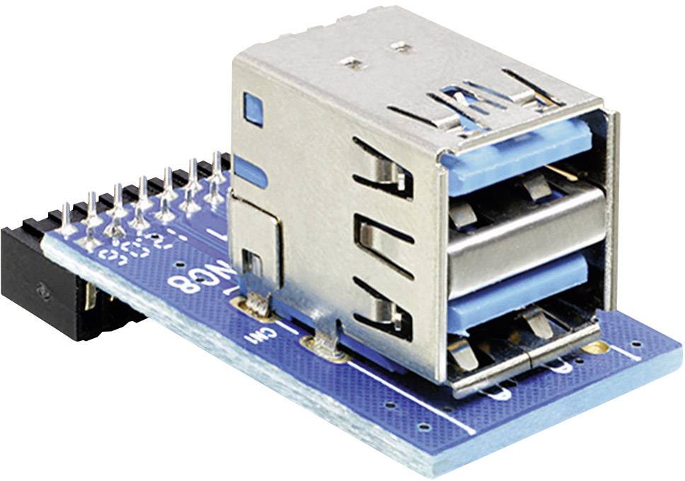 Delock USB 3.0 Pin Header Interner und externer USB-Adapter 19-polige 3.0-Stiftleiste W bis 9-polig Typ A W / 2.0 /