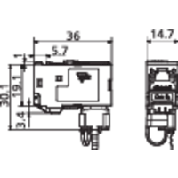 Metz Connect 130B12-E RJ45-Einbaumodul E-Dat CAT 6a 1St. Metz Connect 130B12-E RJ45-Einbaumodul E-Dat CAT 6a 1St.