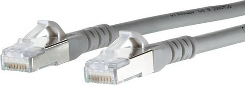 Metz Connect 1308453033-E RJ45 Patchkabel CAT 6a S/FTP 3.00 m Grau mit Rastnasenschutz 1 St.