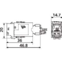 Metz Connect 130B21-E RJ45-Einbaumodul Keystone CAT 6a 1St. Metz Connect 130B21-E RJ45-Einbaumodul Keystone CAT 6a 1St.