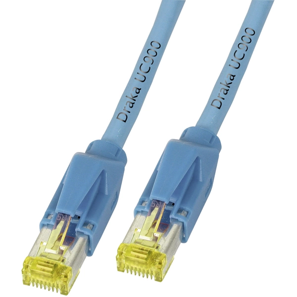 DRAKA K8560BL.5 RJ45 Netzwerkkabel, Patchkabel CAT 6a S/FTP 5.00m Blau Flammwidrig, mit Rastnasenschutz 1St. DRAKA K8560BL.5 RJ45 Netzwerkkabel, Patchkabel CAT 6a S/FTP 5.00m Blau Flammwidrig, mit Rastnasenschutz 1St.