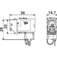 Metz Connect 130B22-E RJ45-Einbaumodul Keystone CAT 6a 1St. Metz Connect 130B22-E RJ45-Einbaumodul Keystone CAT 6a 1St.