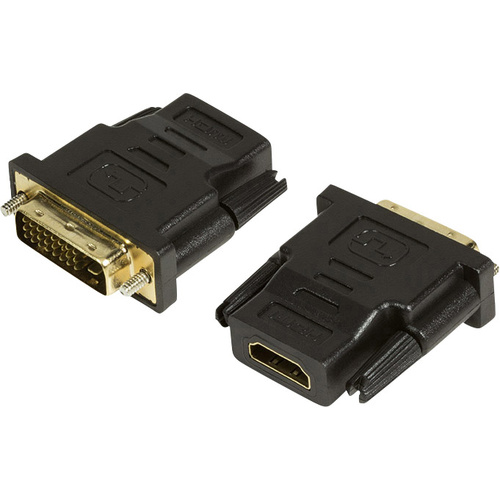 Adaptateur HDMI, DVI LogiLink AH0001 [1x HDMI femelle - 1x DVI mâle 24+1 pôles] noir