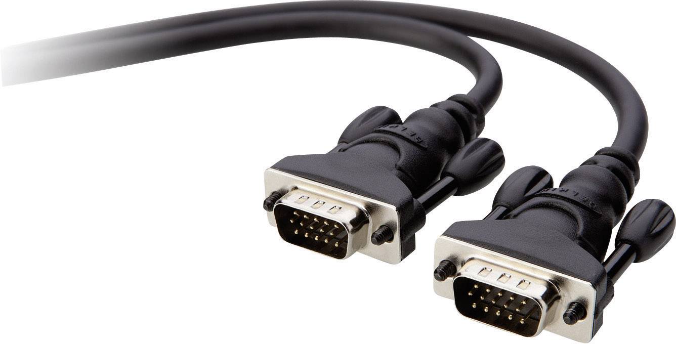 Belkin VGA Anschlusskabel [1x VGA-Stecker - 1x VGA-Stecker] 15.00m Schwarz 640 x 480 Pixel