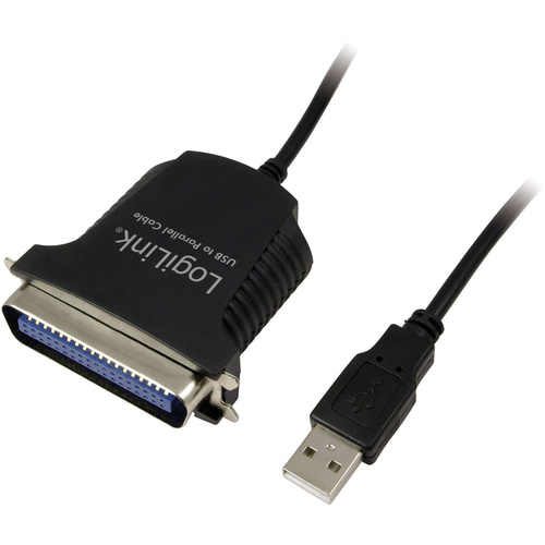 LogiLink USB 1.1, Parallel Anschlusskabel [1x Centronics-Buchse - 1x USB 1.1 Stecker A] 1.70m Schwarz