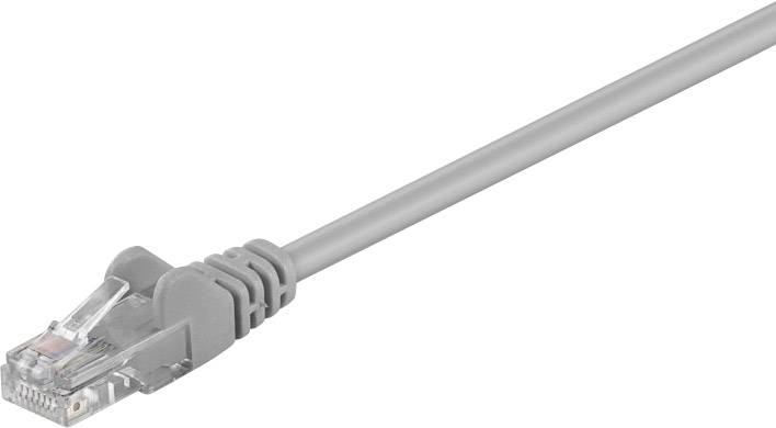 RJ45 Netzwerkkabel, Patchkabel CAT 5e U/UTP 30.00m Grau mit Rastnasenschutz