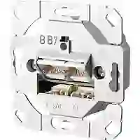 Metz Connect Netzwerkdose Unterputz Einsatz CAT 6a 2 Port Metz Connect Netzwerkdose Unterputz Einsatz CAT 6a 2 Port