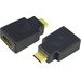 LogiLink AH0009 HDMI Adapter [1x HDMI-Stecker C Mini - 1x HDMI-Buchse] Schwarz vergoldete Steckkont