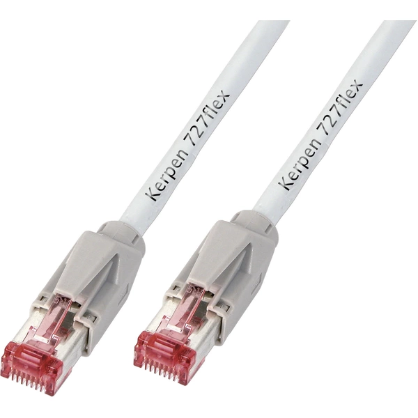 Kerpen K8210GR.10 RJ45 Netzwerkkabel, Patchkabel CAT 6 S/FTP 10.00 m Grau Flammwidrig, mit Rastnasenschutz 1 St. Kerpen K8210GR.10 RJ45 Netzwerkkabel, Patchkabel CAT 6 S/FTP 10.00 m Grau Flammwidrig, mit Rastnasenschutz 1 St.