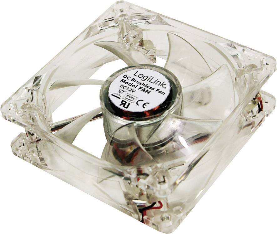 LogiLink FAN104 PC-Gehäuse-Lüfter Transparent, blau beleuchtet (B x H x T) 120 x 120 x 25mm