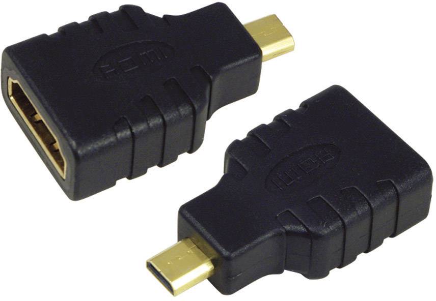 LogiLink HDMI-Adapter - HDMI weiblich zu 19 pin micro HDMI Type D männlich - Sch