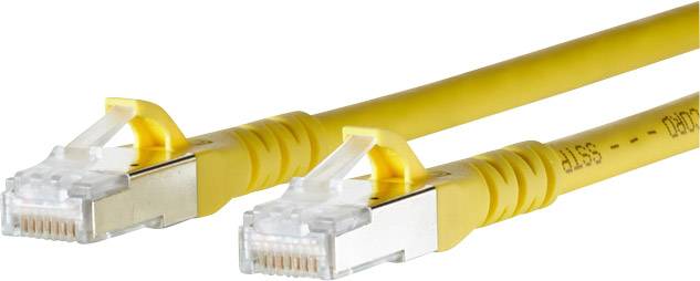 Metz Connect 1308455077-E RJ45 Netzwerkkabel, Patchkabel CAT 6a S/FTP 5.00 m Gelb mit Rastnasenschutz 1 St.