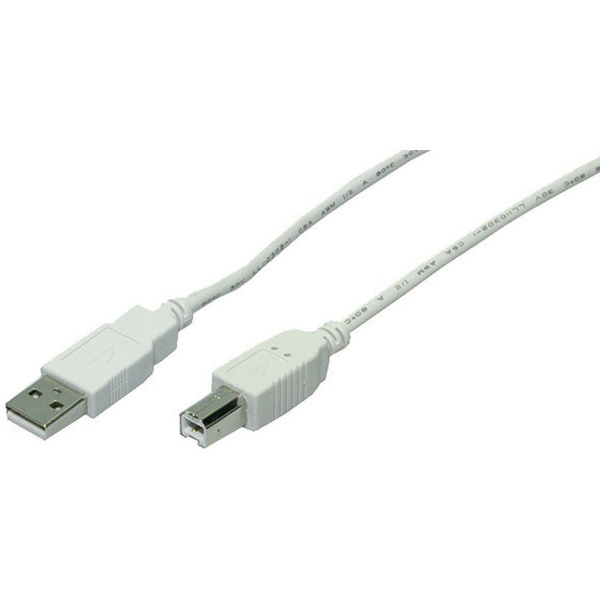 Goobay USB 2.0 Anschlusskabel [1x USB 2.0 Stecker A - 1x USB 2.0 Stecker B] 3.00m Grau