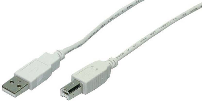 Goobay USB-Kabel USB 2.0 USB-A Stecker, USB-B Stecker 5.00 m Grau CU0009