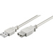 Goobay USB-Kabel USB 2.0 USB-A Stecker, USB-A Buchse 3.00 m Grau 68716