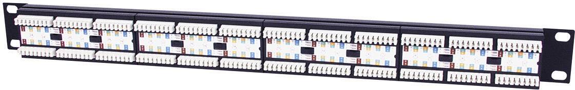 Intellinet 513555 24 Port Netzwerk-Patchpanel 483mm (19") CAT 5e 1 HE Bestückt