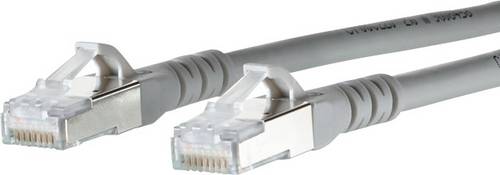 Metz Connect 1308457033-E RJ45 Patchkabel CAT 6a S/FTP 7.00 m Grau mit Rastnasenschutz 1 St.